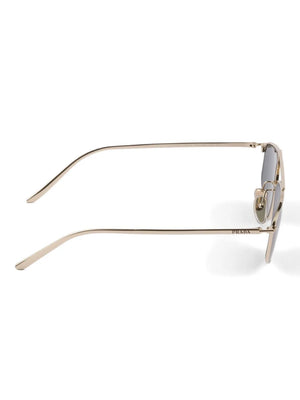 metal-frame geometric sunglasses