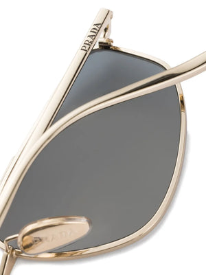 metal-frame geometric sunglasses