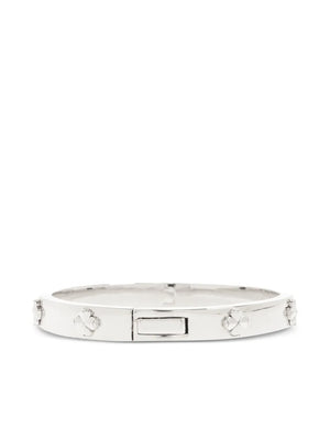 clover-embellished bangle bracelet