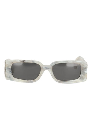 marbled-effect arrow-logo sunglasses