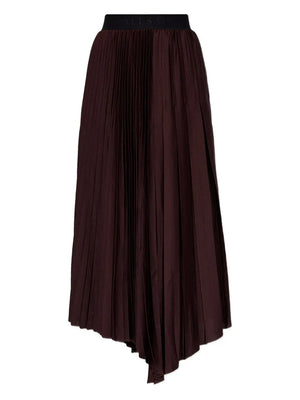 Jax pleated asymmetric skirt