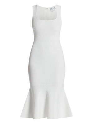 Camille square-neck midi dress