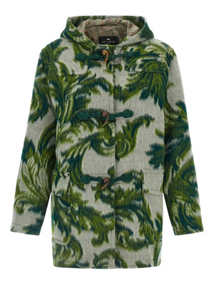 patterned toggle coat
