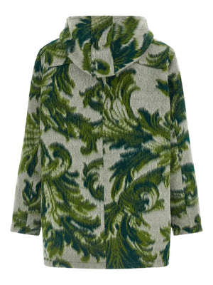 patterned toggle coat