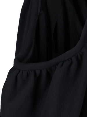 draped neckline maxi dress