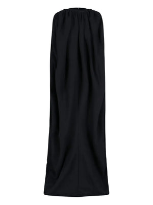 draped neckline maxi dress