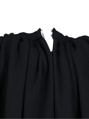 draped neckline maxi dress