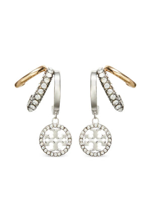 pave triple hoop earrings