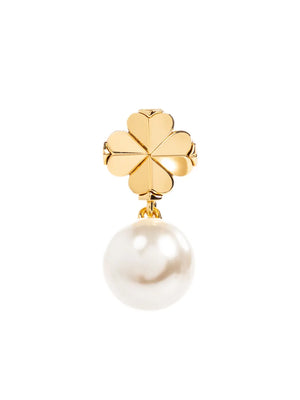 Flower pearl drop earrings