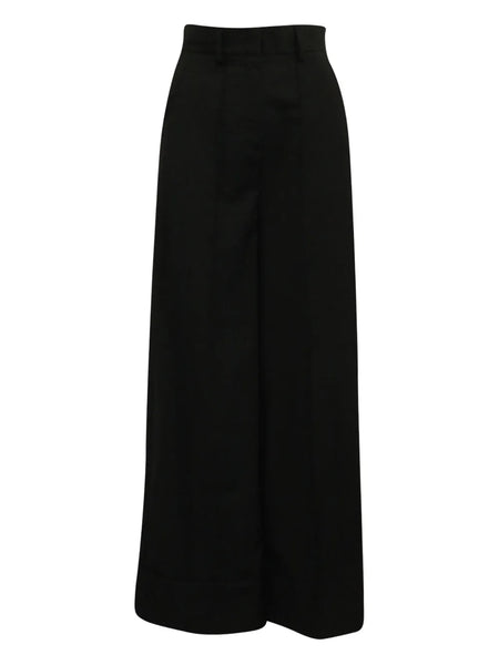 wide-leg tailored trousers