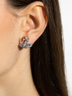 Orb cross earrings