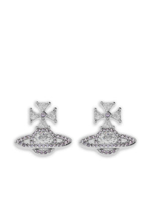 Orb cross earrings