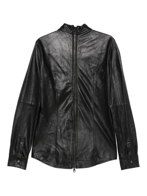 1990s button-up leather shirt