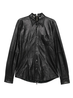 1990s button-up leather shirt