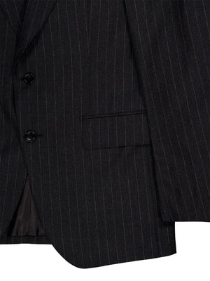 pinstripe single-breasted blazer