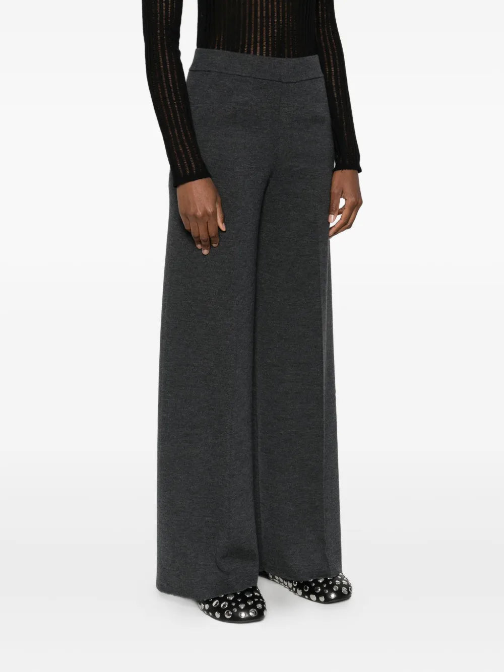 Wool Wide-Leg Trousers