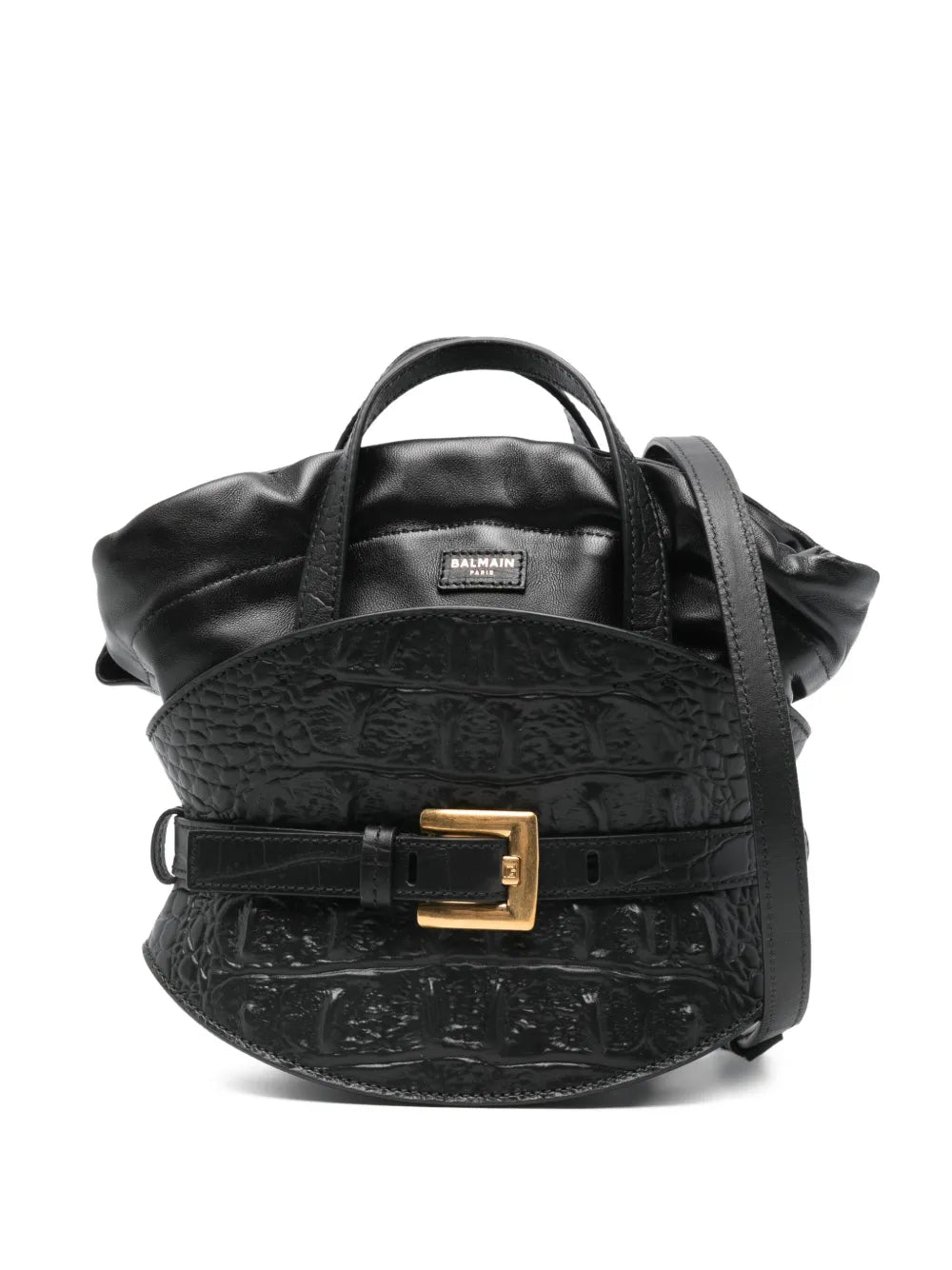 crocodile-effect shoulder bag