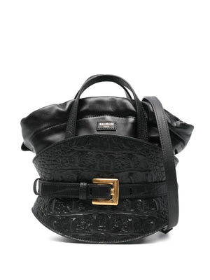 crocodile-effect shoulder bag