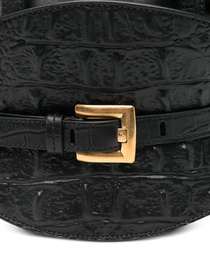 crocodile-effect shoulder bag