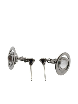Orb drop earrings