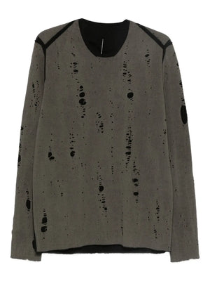 distressed-effect jumper