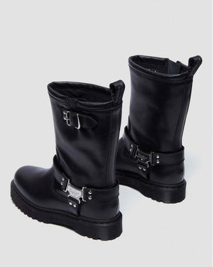 Anistone Hi Leather Biker Boots - Black - Mens