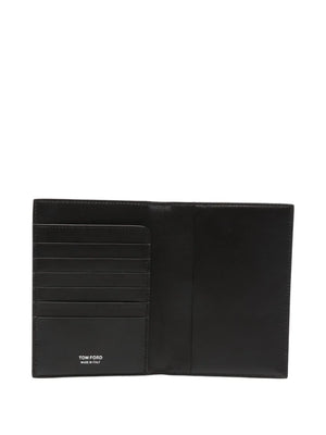 crocodile-effect leather wallet