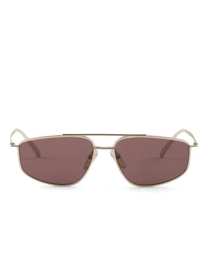 metal-frame geometric sunglasses