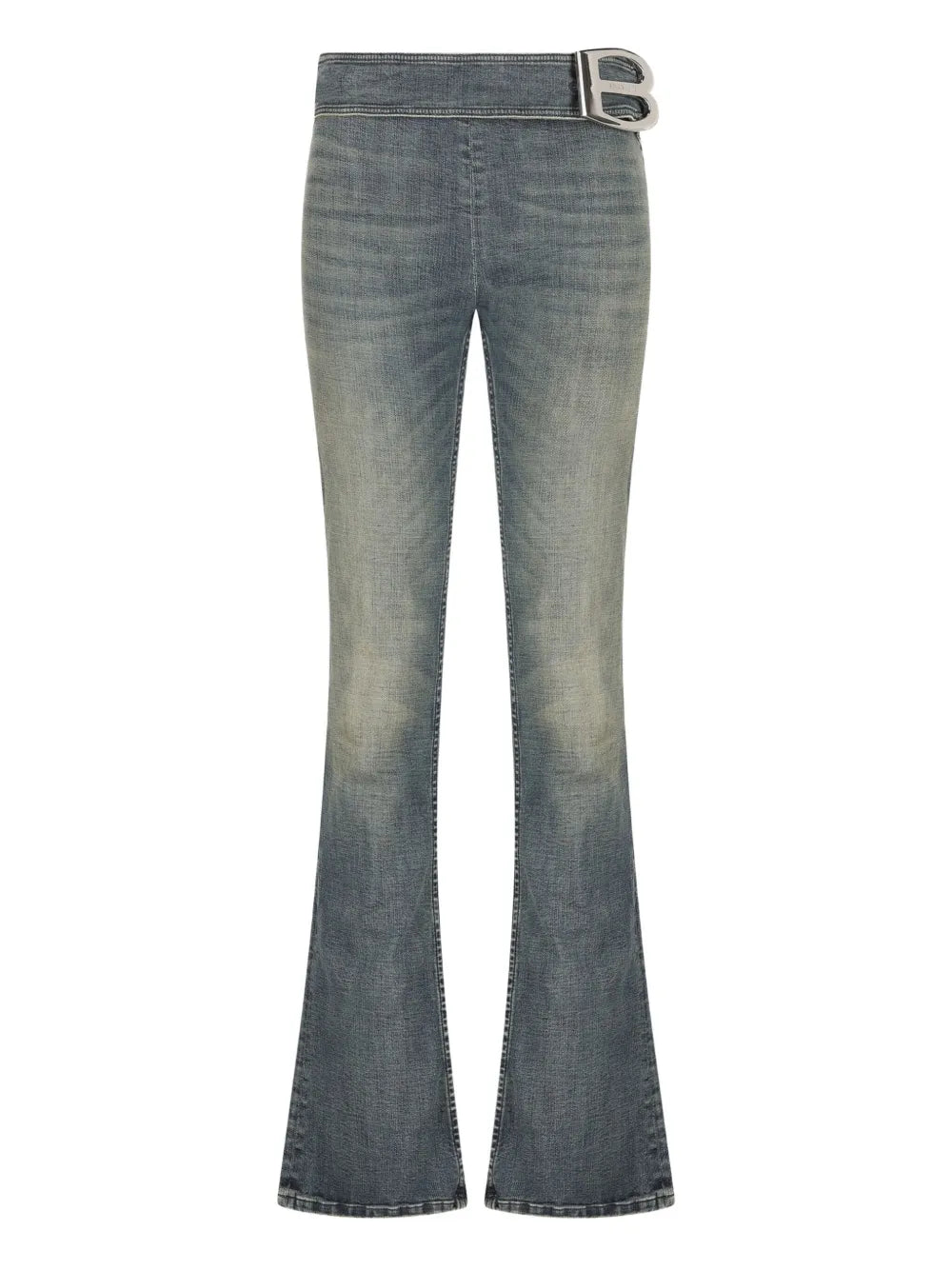 logo-buckle jeans