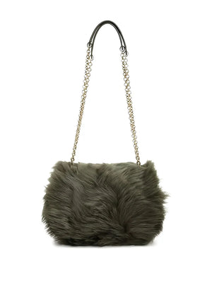 Jamie shearling shoulder bag