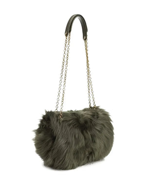 Jamie shearling shoulder bag