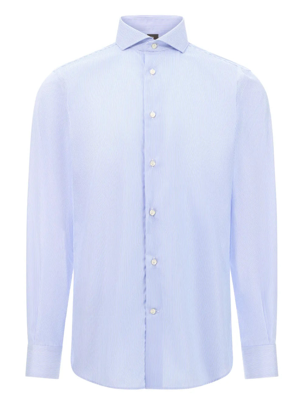 striped cutaway-collar shirt