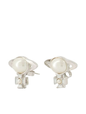 Orb pearl earrings