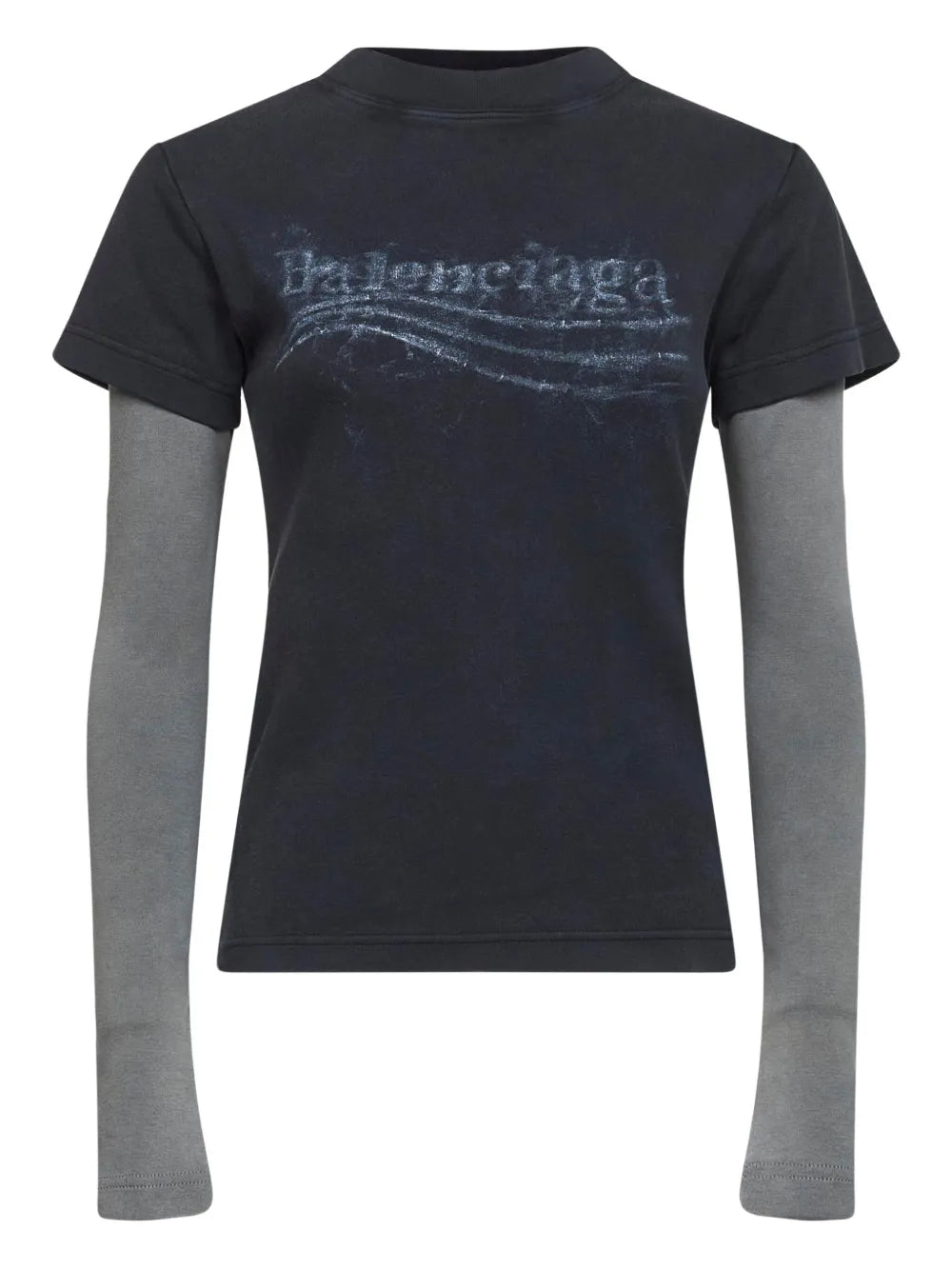 Trompe-l'oeil cotton T-Shirt