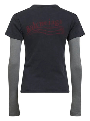 Trompe-l'oeil cotton T-Shirt