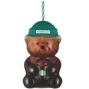 Starbucks Bear Bearista Glass Tumbler Cup