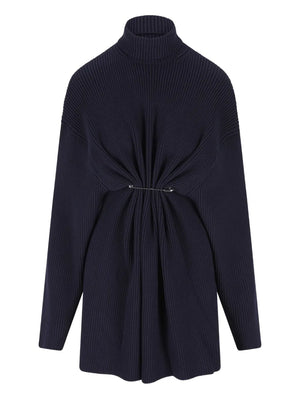 Safety Pin knitted mini dress