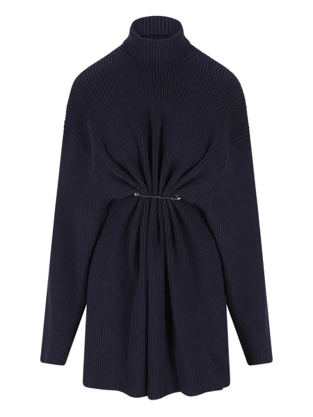 Safety Pin knitted mini dress