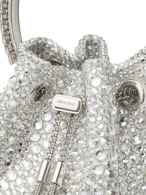 Bon Bon crystal-embellished circle-handle bucket bag