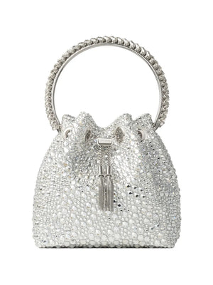 Bon Bon crystal-embellished circle-handle bucket bag