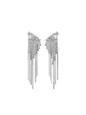 crystal logo earring