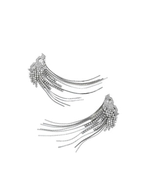 crystal logo earring