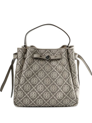 Romy T Monogram bucket bag