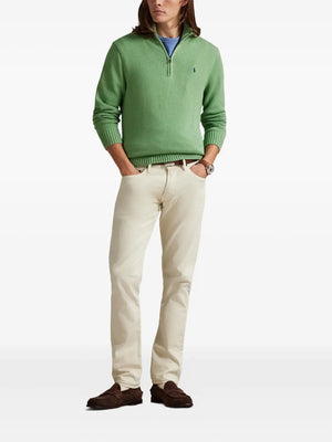 half-zip cotton sweater