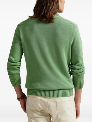 half-zip cotton sweater