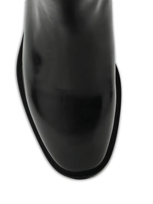 round-toe belted boots