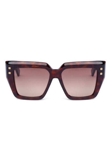 studded geometric-frame sunglasses