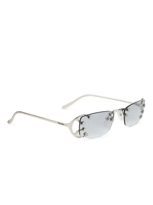 studded rectangle sunglasses