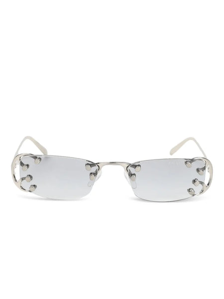 studded rectangle sunglasses