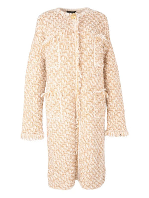 frayed-detailing coat